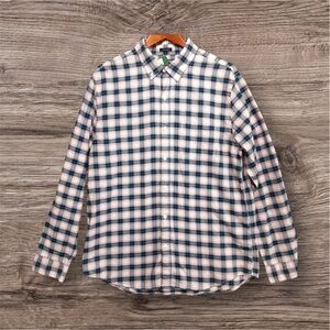 Hawker Rye Mens Long Sleeve Oxford Button Shirt Blue-Orange slim fit size L